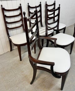 Vintage Directoire Style Rosewood Dining Chairs - Set of 6
