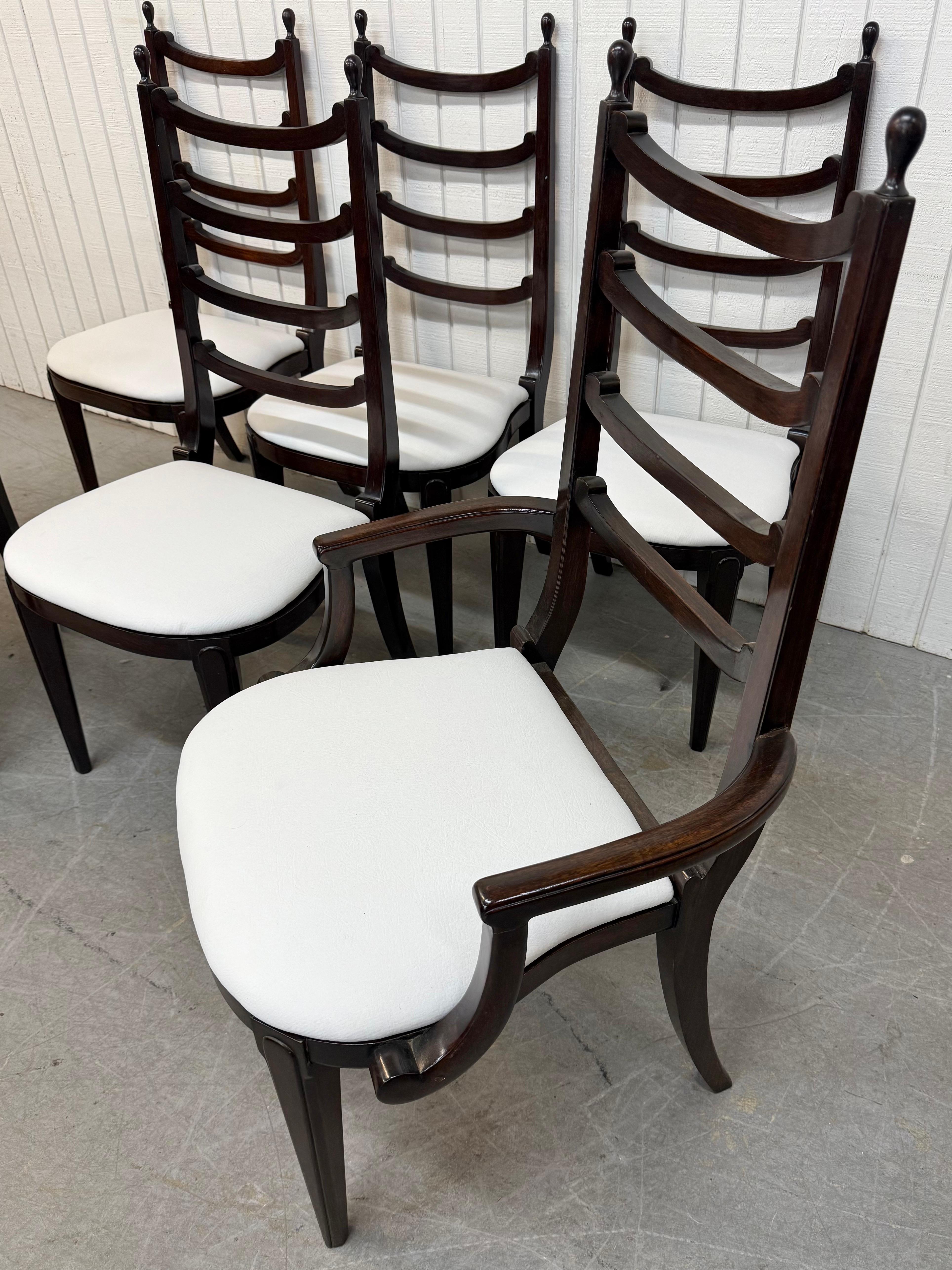 Américain Chaises de salle à manger en palissandre de style Vintage Directoire - Lot de 6 en vente