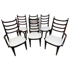 Vintage Directoire Stil Palisander Esszimmerstühle - Satz von 6