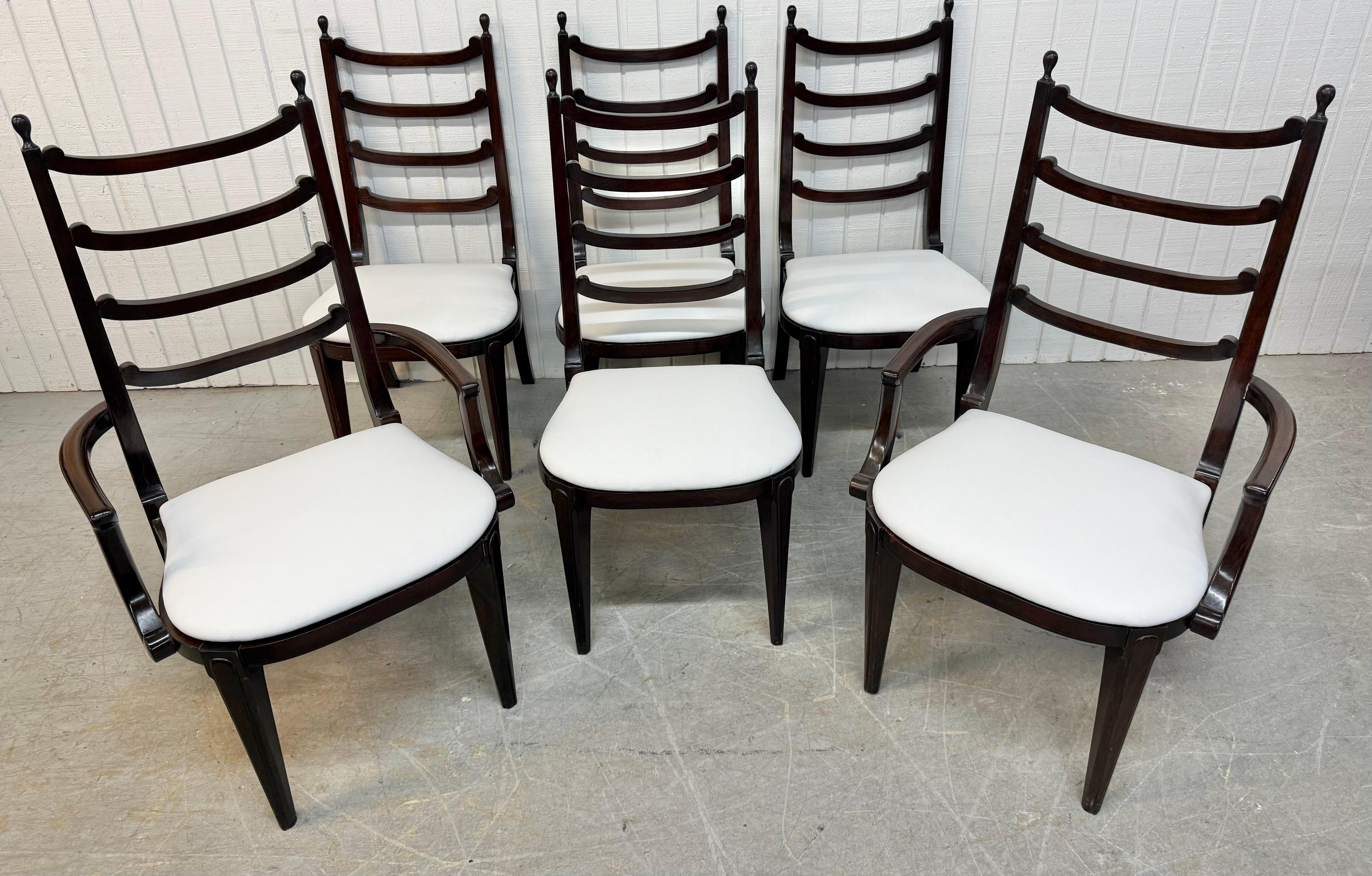 Chaises de salle à manger en palissandre de style Vintage Directoire - Lot de 6