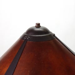 Vintage Dirk Van Erp Style Arts & Crafts Copper & Mica Table Lamp 20thC