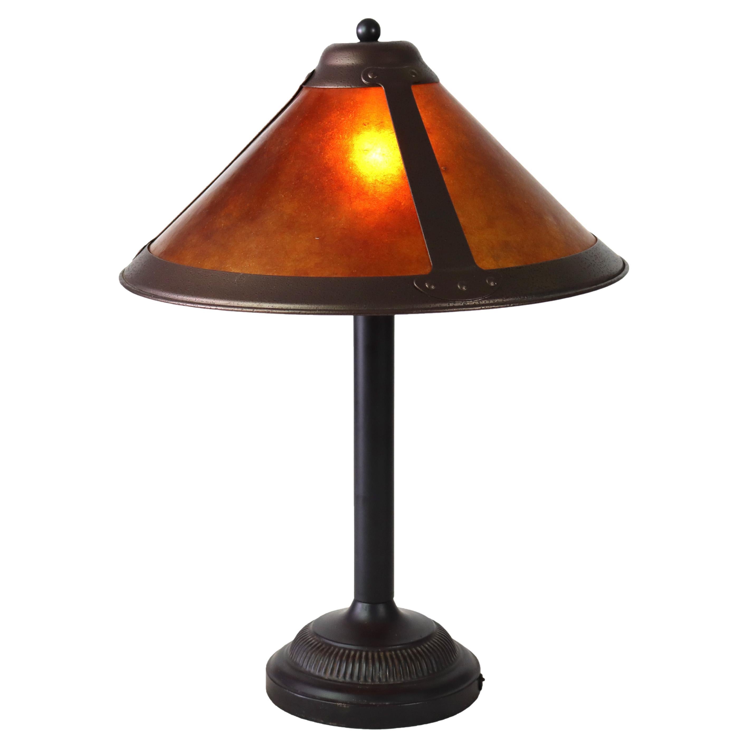 Vintage Dirk van Erp Style Arts
Crafts Copper
Mica Table Lamp 20thC