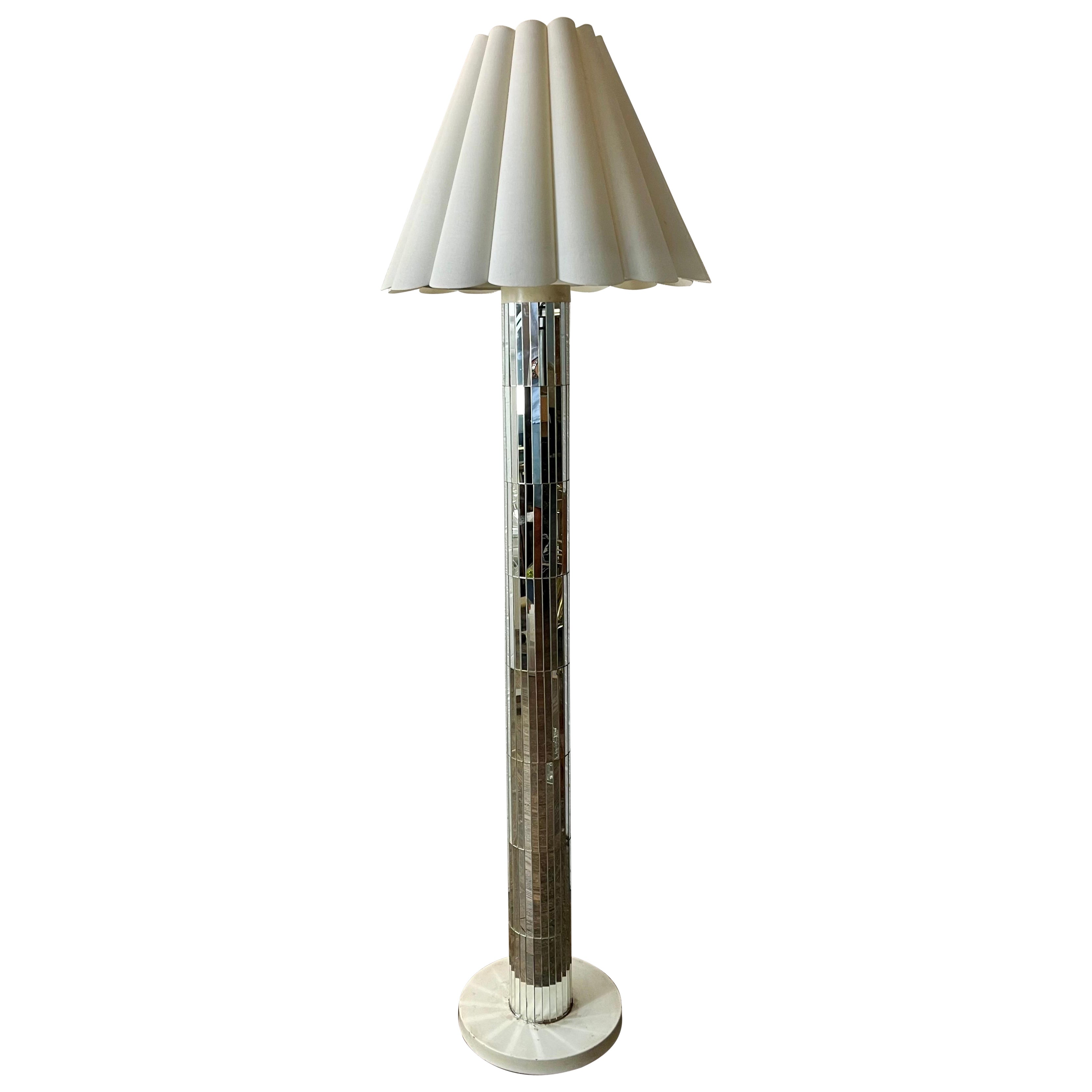 Lámpara de pie con espejo Disco Vintage en venta