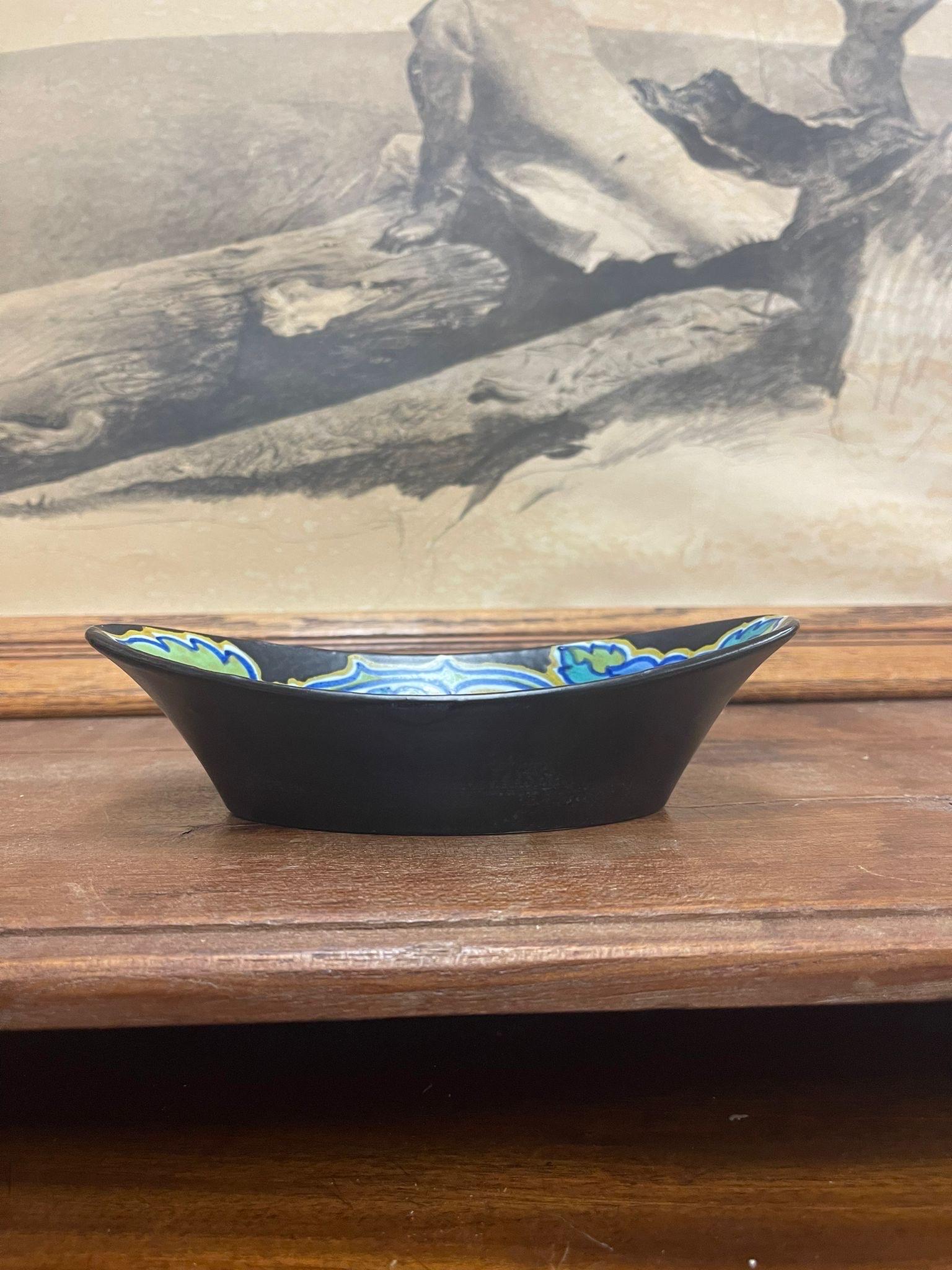 Imported Dish From Holland. Decorative Blue Floral Motif. Makers Mark on the Bottom as Shown. Vintage Condition Consistent with Age as Pictured.

Dimensions. 8 W ; 4 D ; 3 H