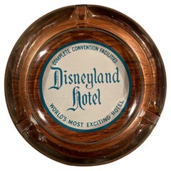 Vintage Disneyland Hotel Glass Ashtray