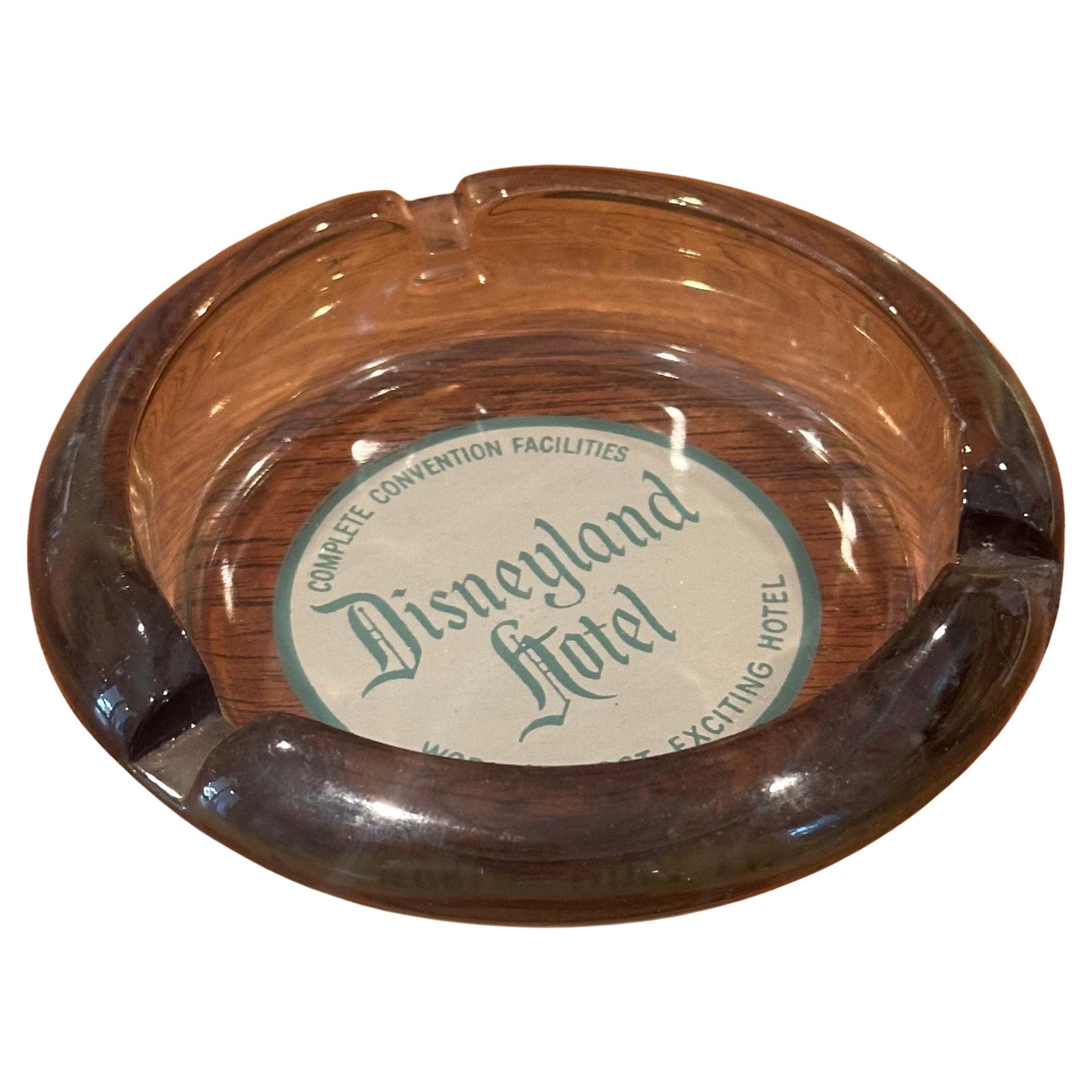 Vintage Disneyland Hotel Glass Ashtray