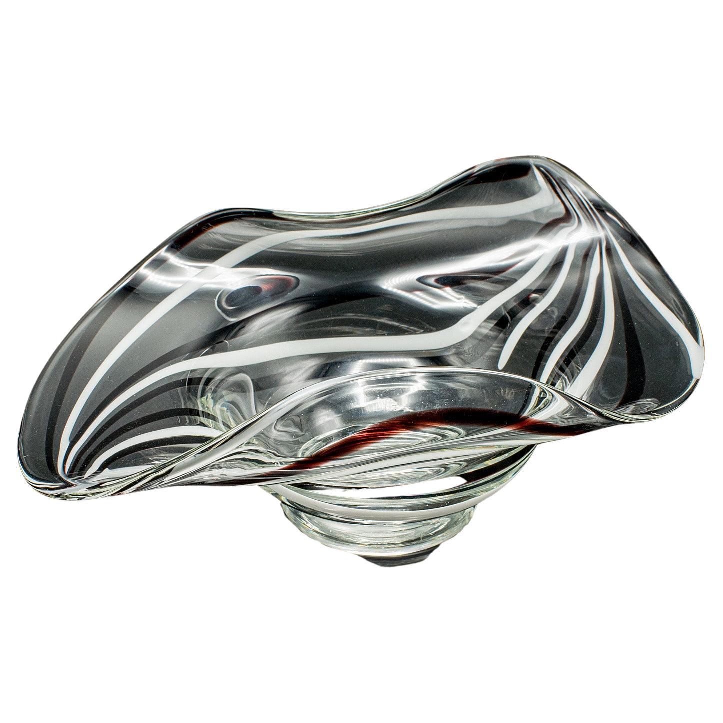 Vintage-Schale, Continental, Kunstglas, Bonbon, Obstschale, CIRCA 1970