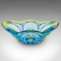 Vintage Display Bowl, German, Art Glass, Fruit Serving Dish, Kitchen, Vase, 1970