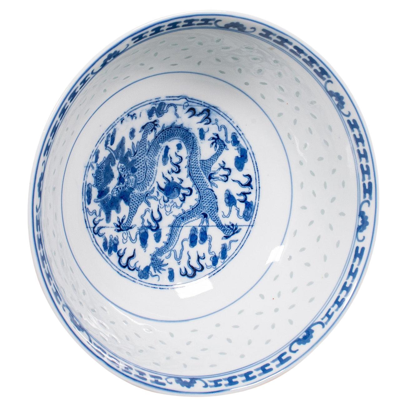 Vintage Display Bowl, Oriental Ceramic, Decorative, Serving Dish, Art Deco, 1930