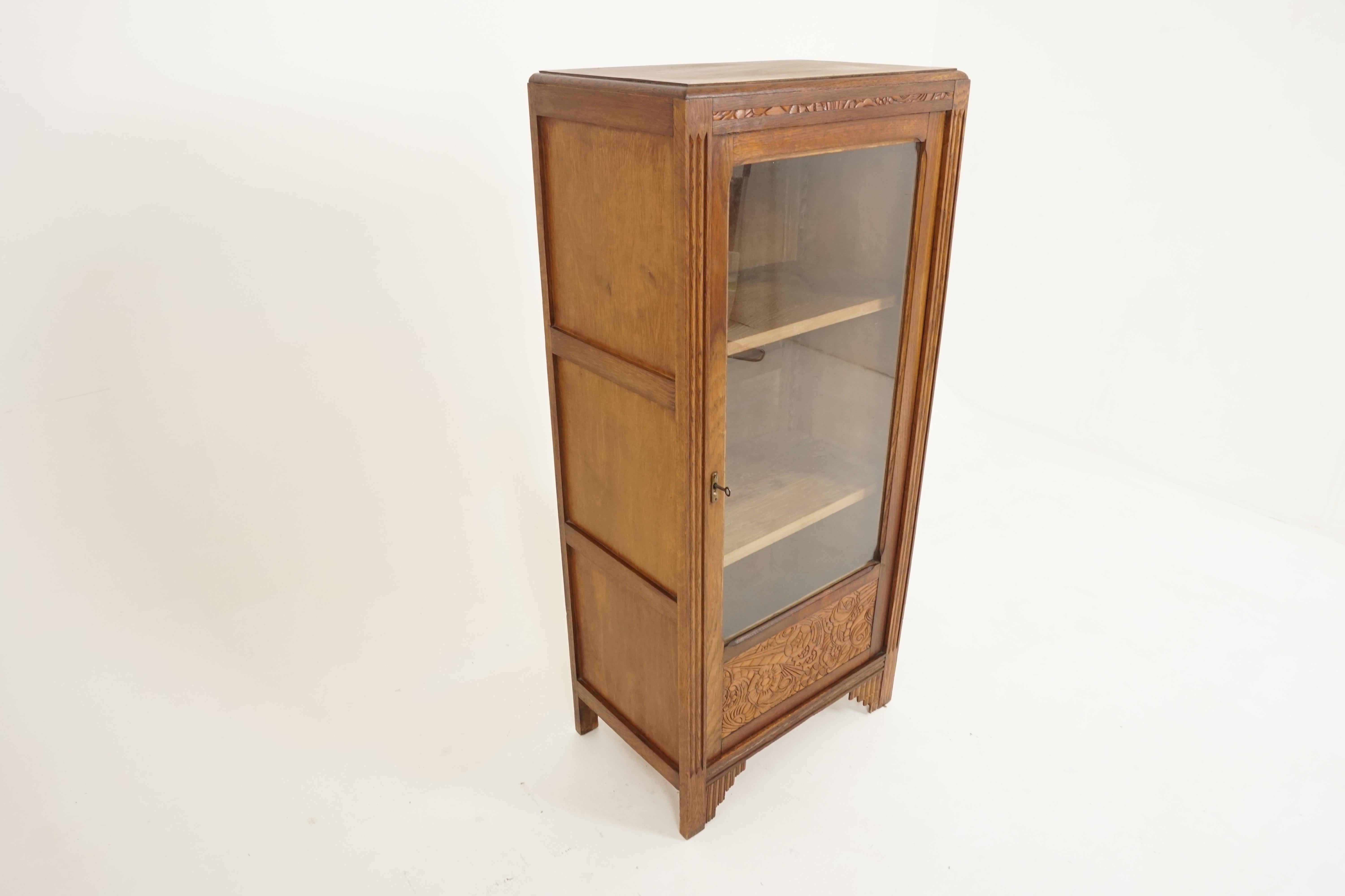 antique glass front bookcase
