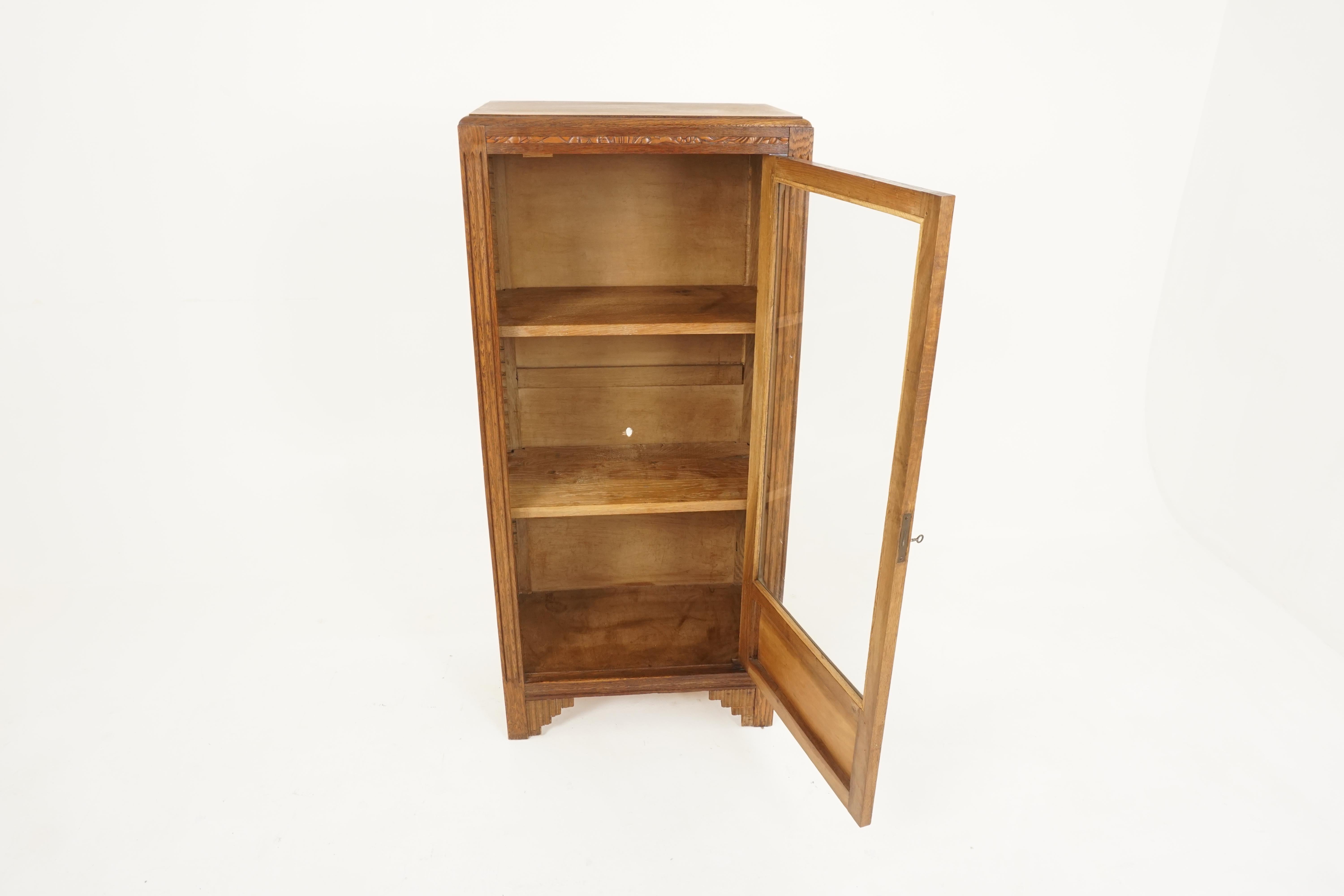 vintage glass front bookcase