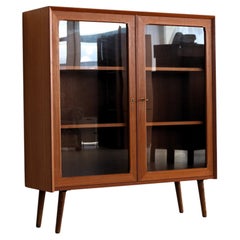 vitrine vintage  cabinet  teck  60s  Danois
