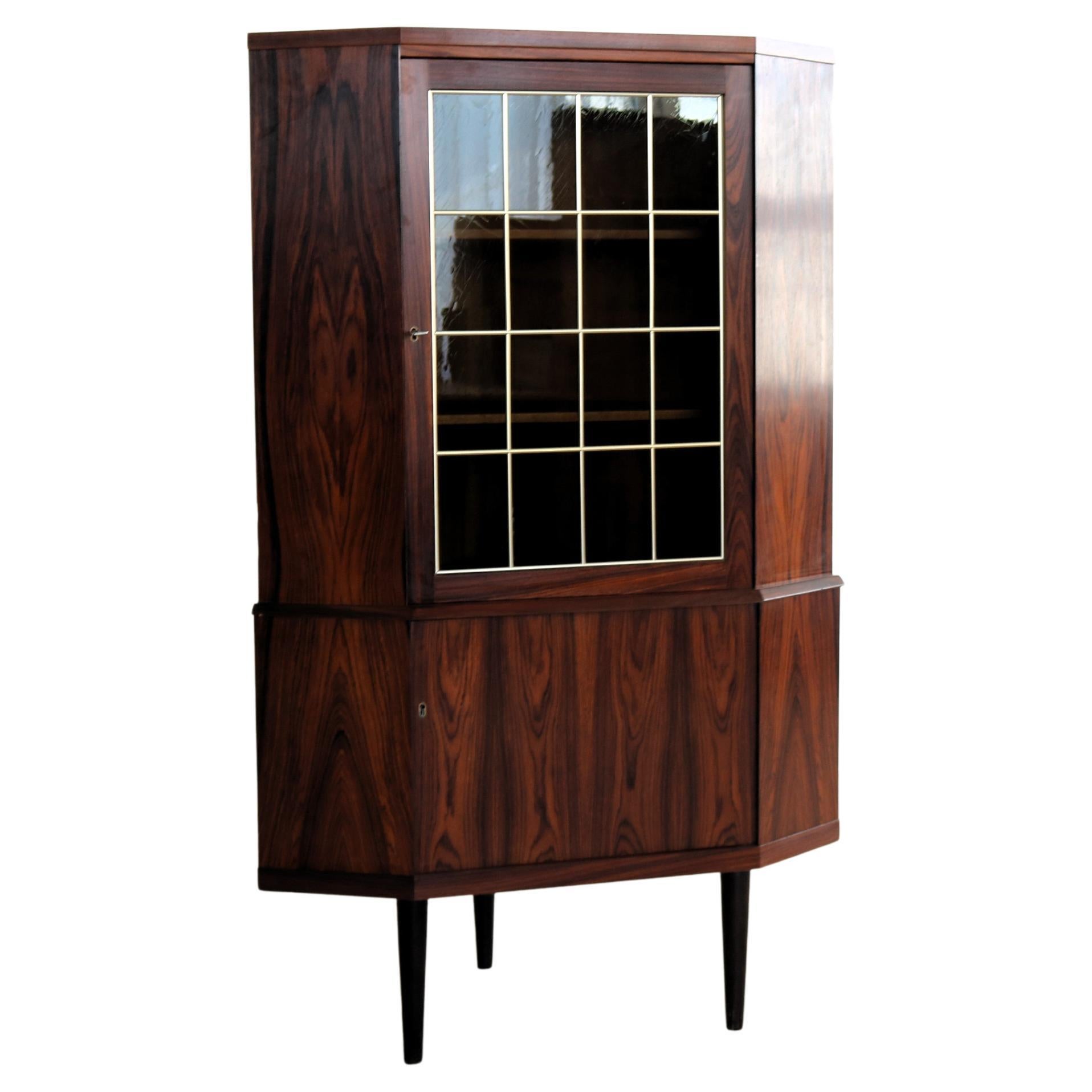 Vintage display cabinet  corner cabinet  1960s  Danish