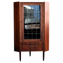 Vintage display cabinet  corner cabinet  1960s  Danish