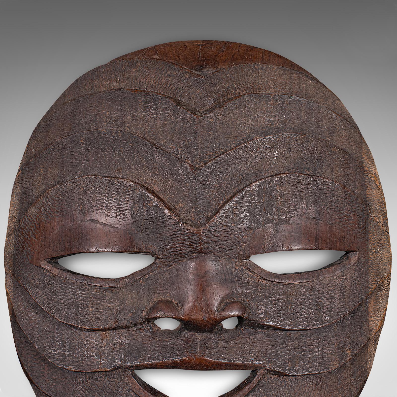 20th Century Vintage Display Mask, African, Ironwood, Carved, Ceremonial, Tribal, Decorative For Sale