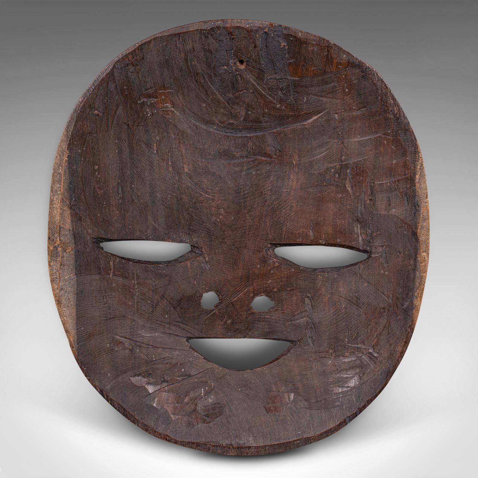 Vintage Display Mask, African, Ironwood, Carved, Ceremonial, Tribal, Decorative For Sale 1