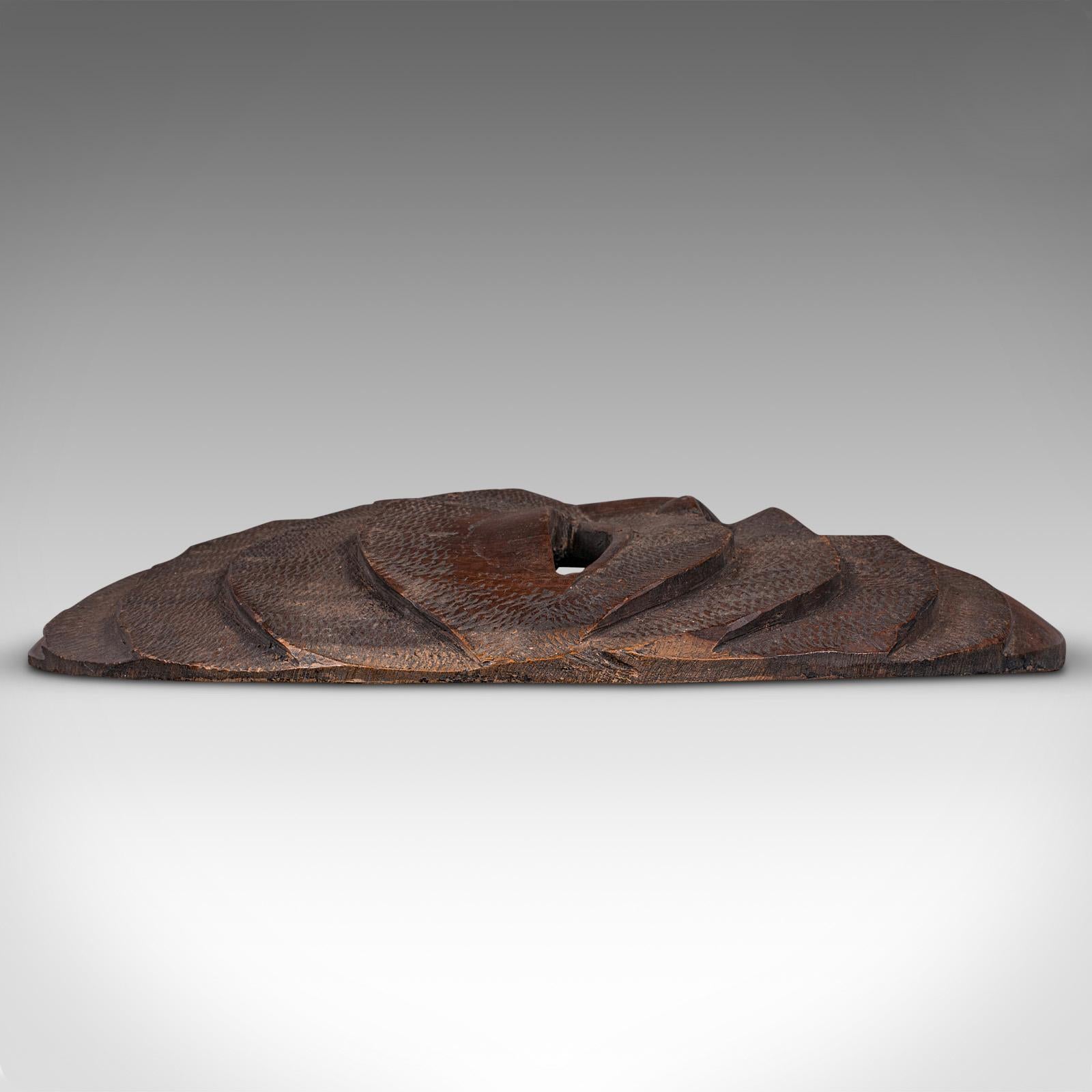 Vintage Display Mask, African, Ironwood, Carved, Ceremonial, Tribal, Decorative For Sale 3