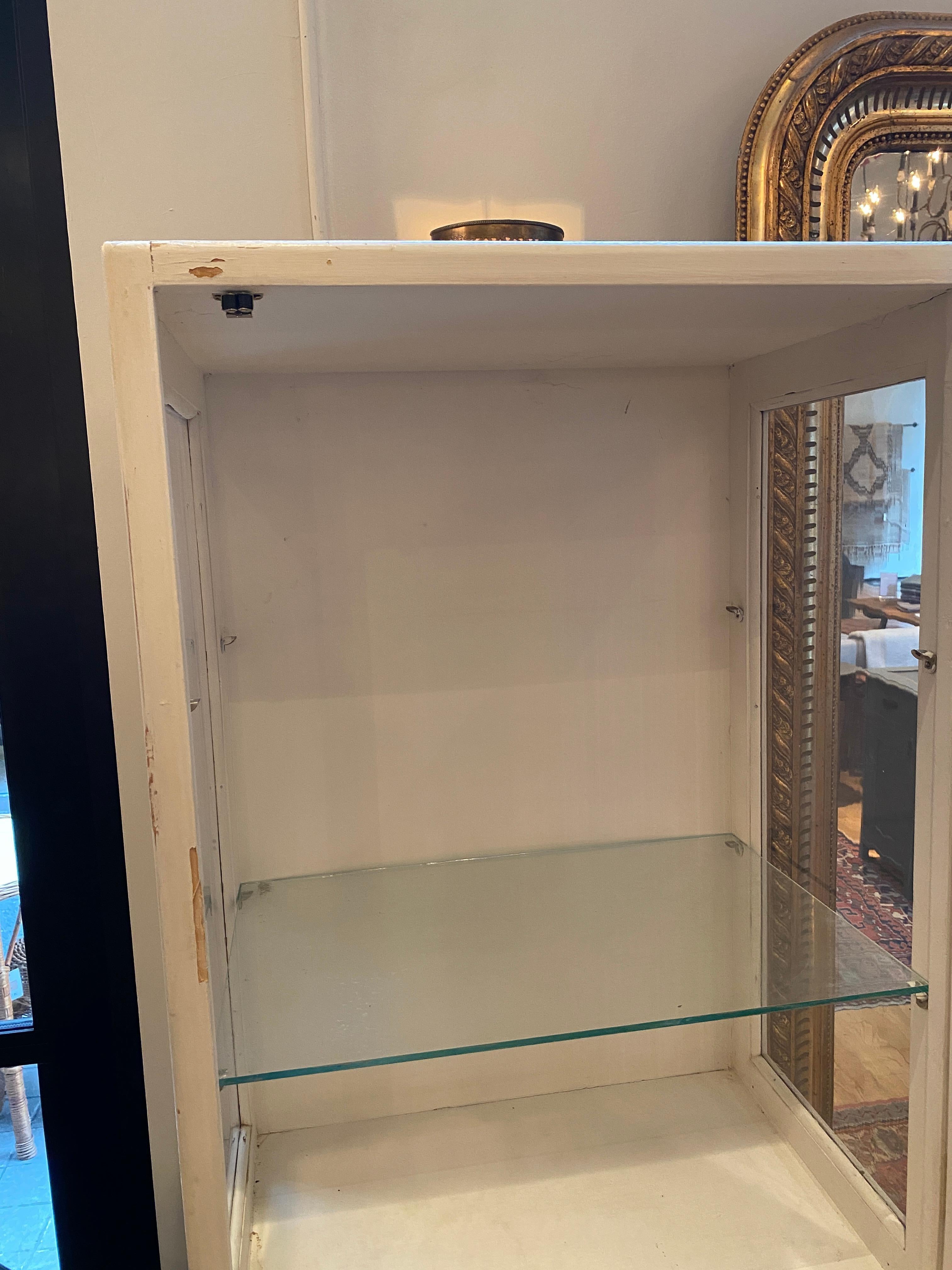 Glass Vintage Display Medicine Cabinet For Sale