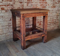 Vintage Display Table / Island with Reclaimed Wood