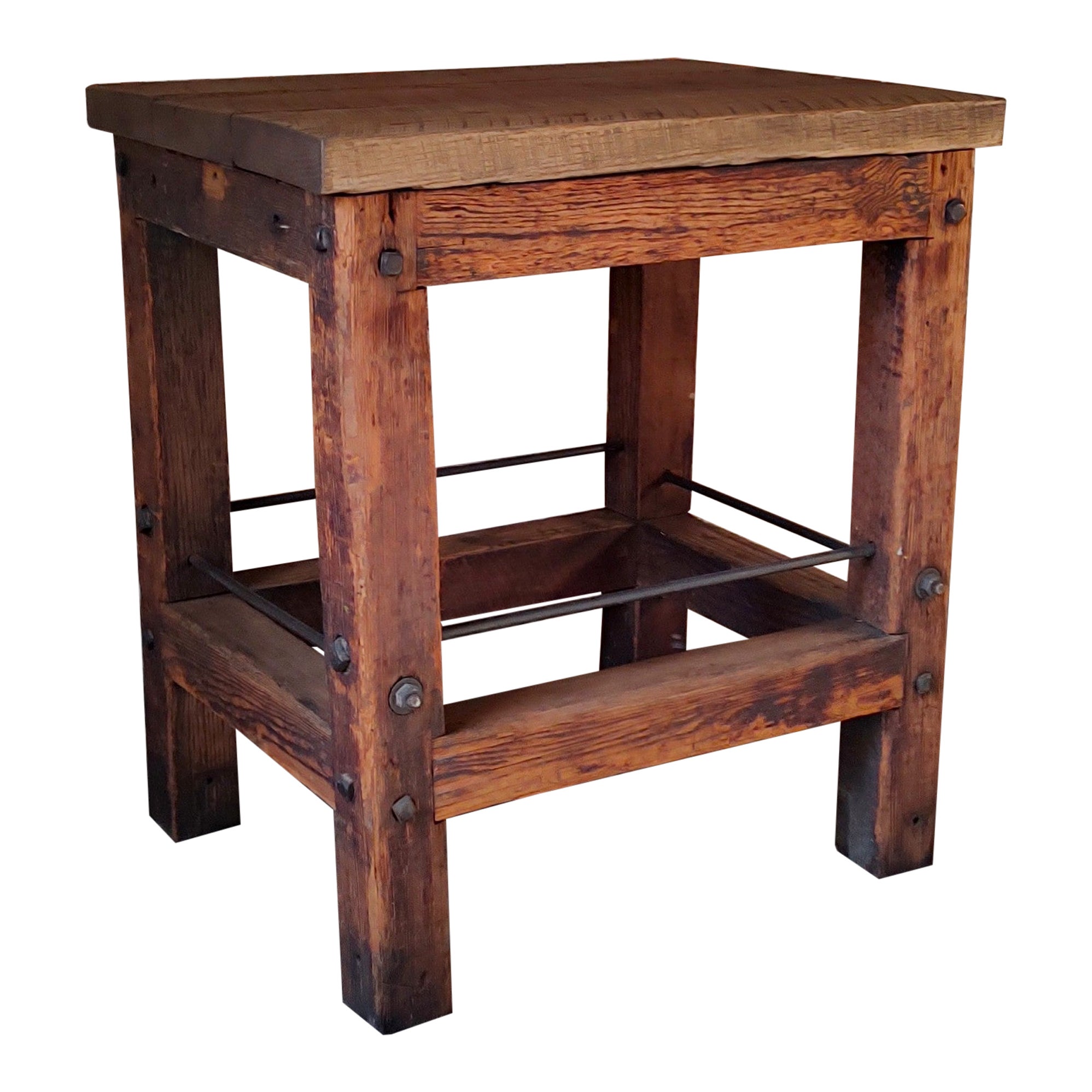 Vintage Display Tisch / Insel mit Reclaimed Wood