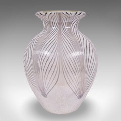 Vintage Display Vase, Italian, Murano Art Glass, Baluster, Flower Pot, Lustre