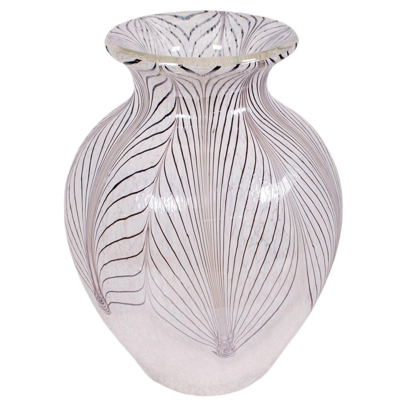 Vintage Display Vase, Italienisch, Murano Art Glass, Baluster, Blumentopf, Lustre