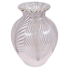Vintage Display Vase, Italian, Murano Art Glass, Baluster, Flower Pot, Lustre