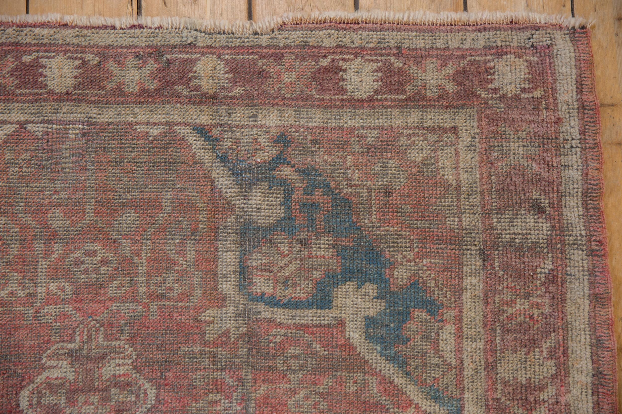 Hand-Knotted Vintage Distressed Anatolian Rug For Sale