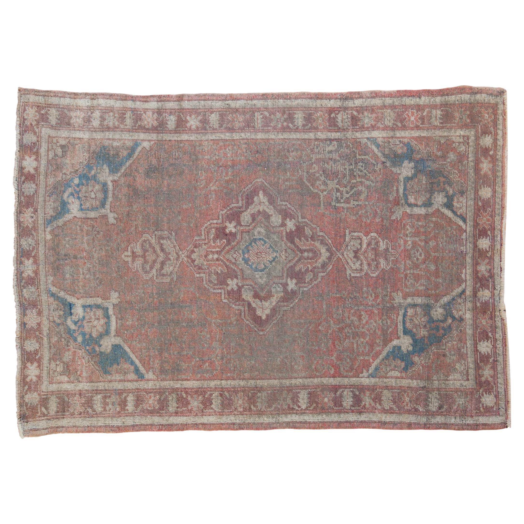 Vintage Distressed Anatolian Rug
