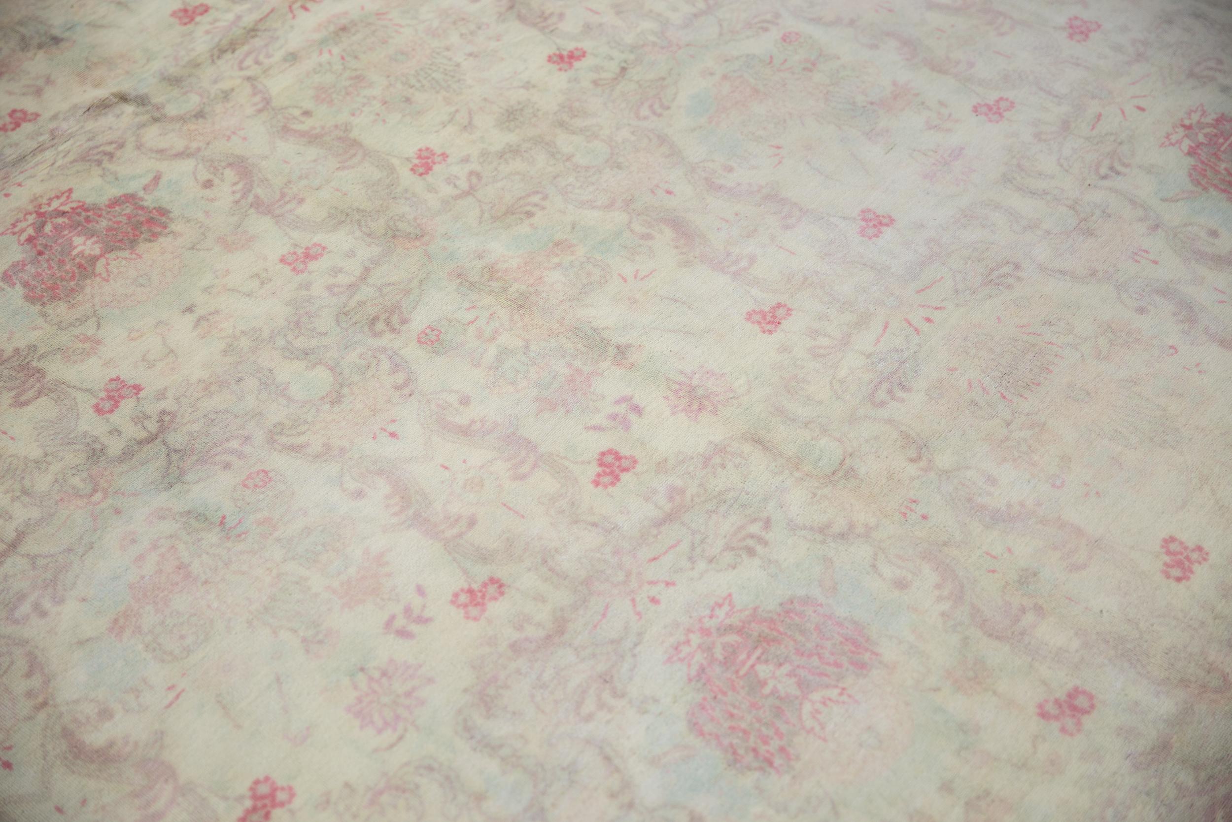 Bulgarischer Kerman Design-Teppich im Vintage-Stil im Used-Look im Angebot 5
