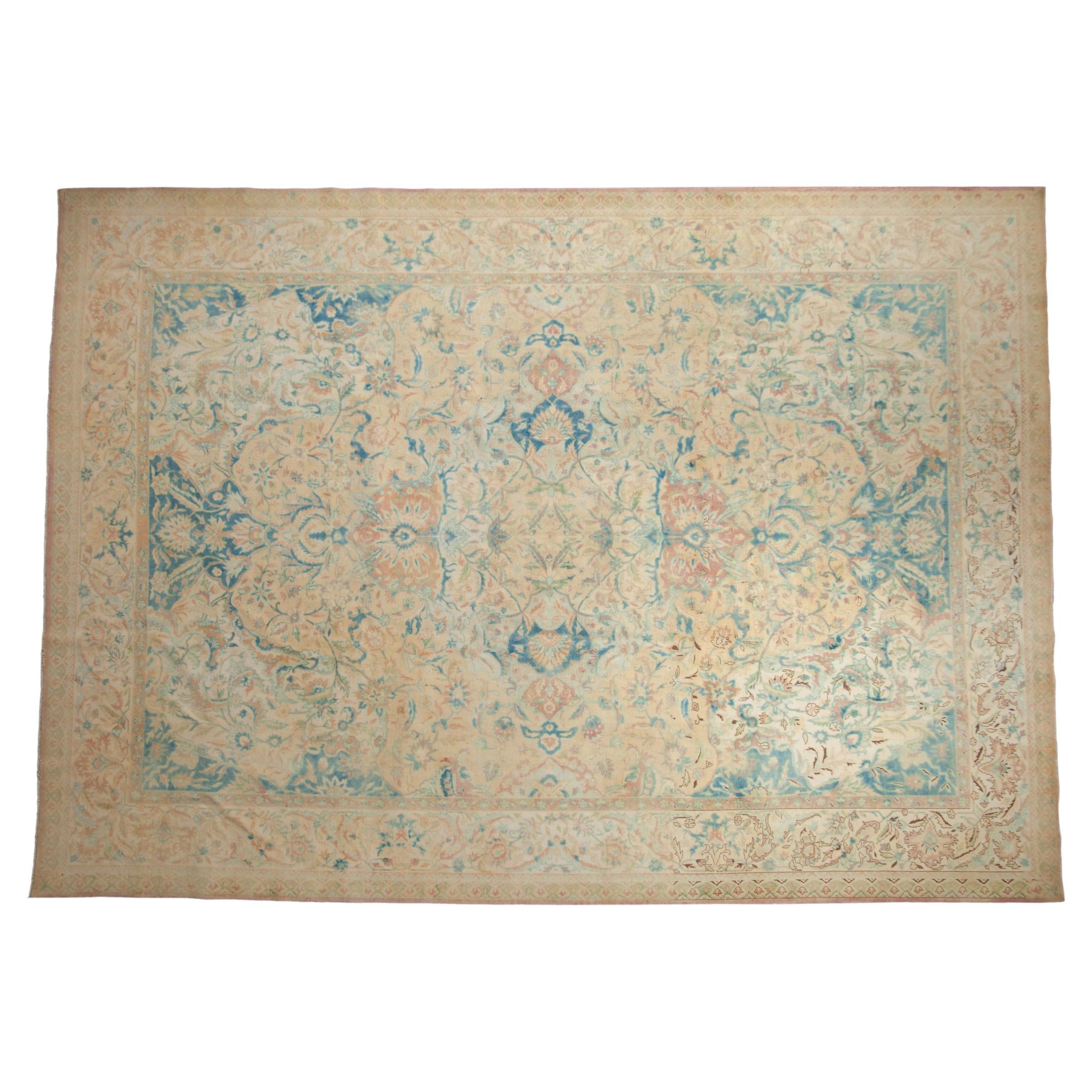 Vintage Distressed Bulgarian Polonaise Design Carpet For Sale