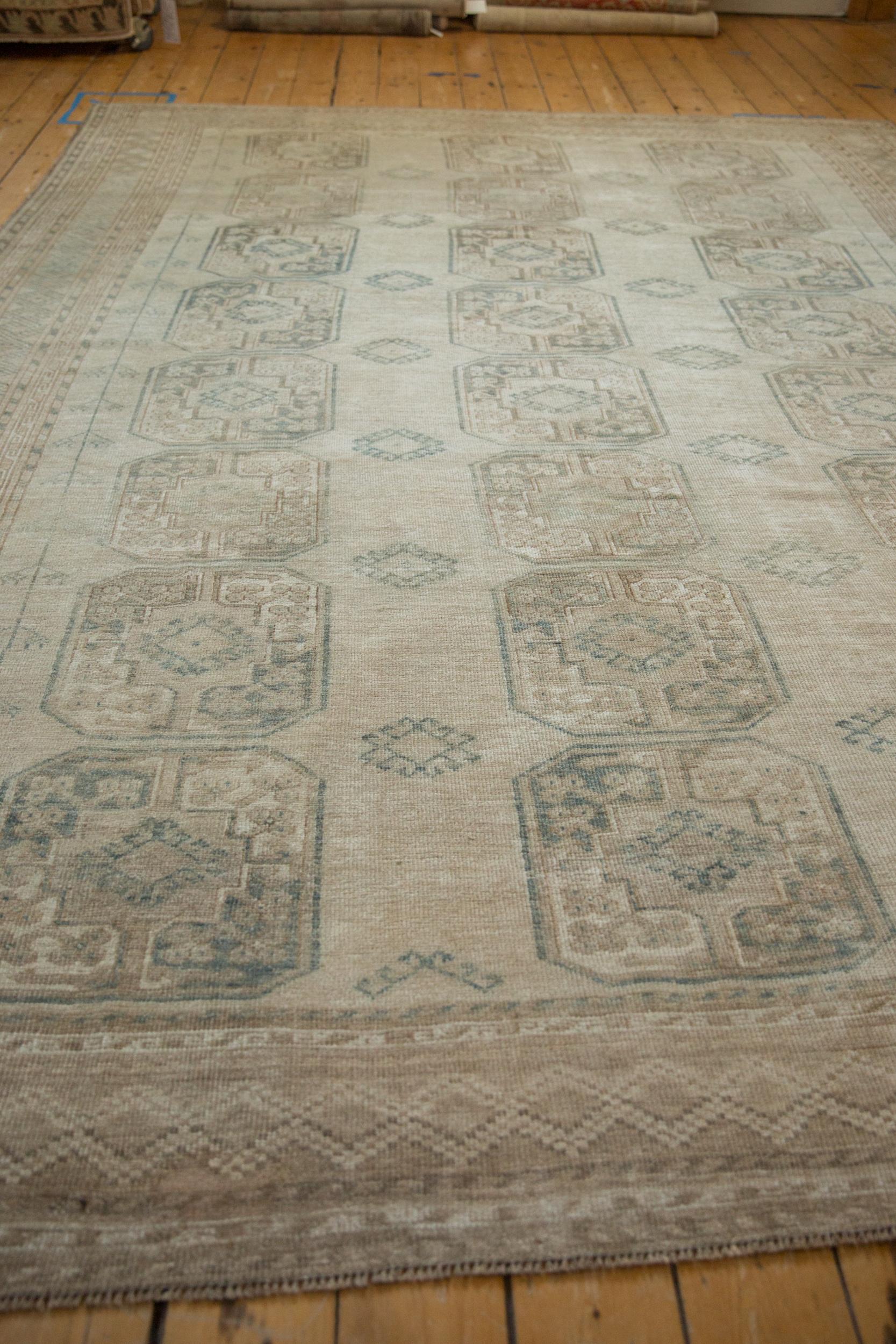 Vintage Distressed Ersari Carpet In Fair Condition For Sale In Katonah, NY