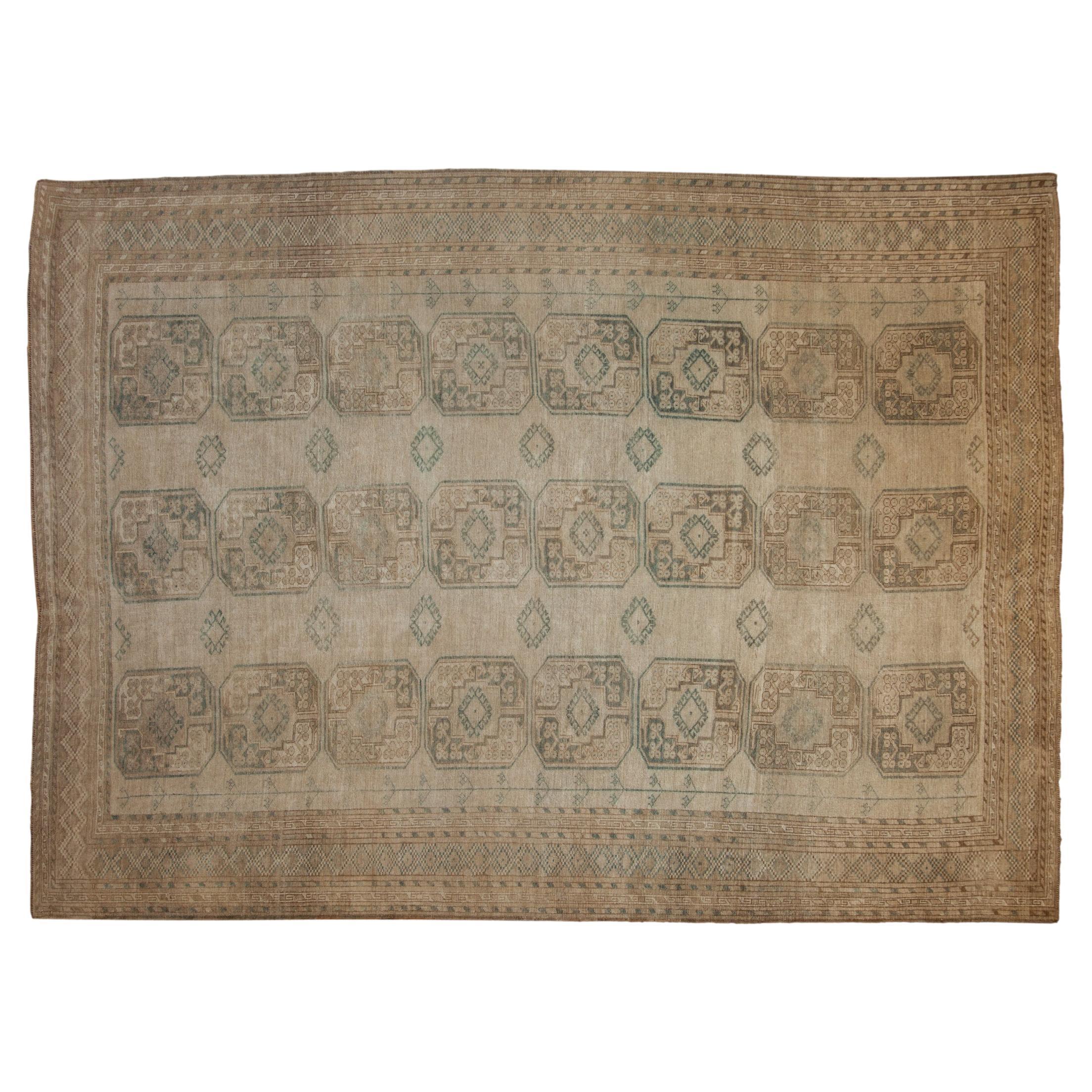 Vintage Distressed Ersari Carpet