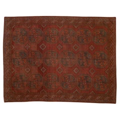 Alfombra vintage Ersari desgastada
