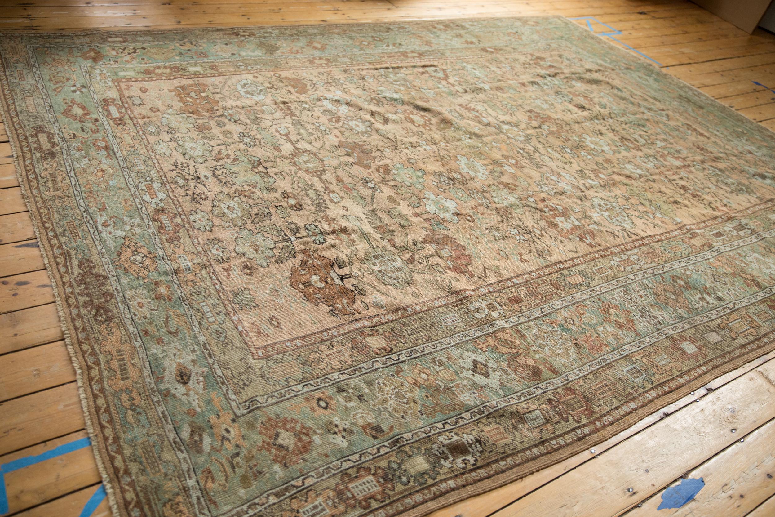 Vintage Distressed Ghiordes Carpet For Sale 3