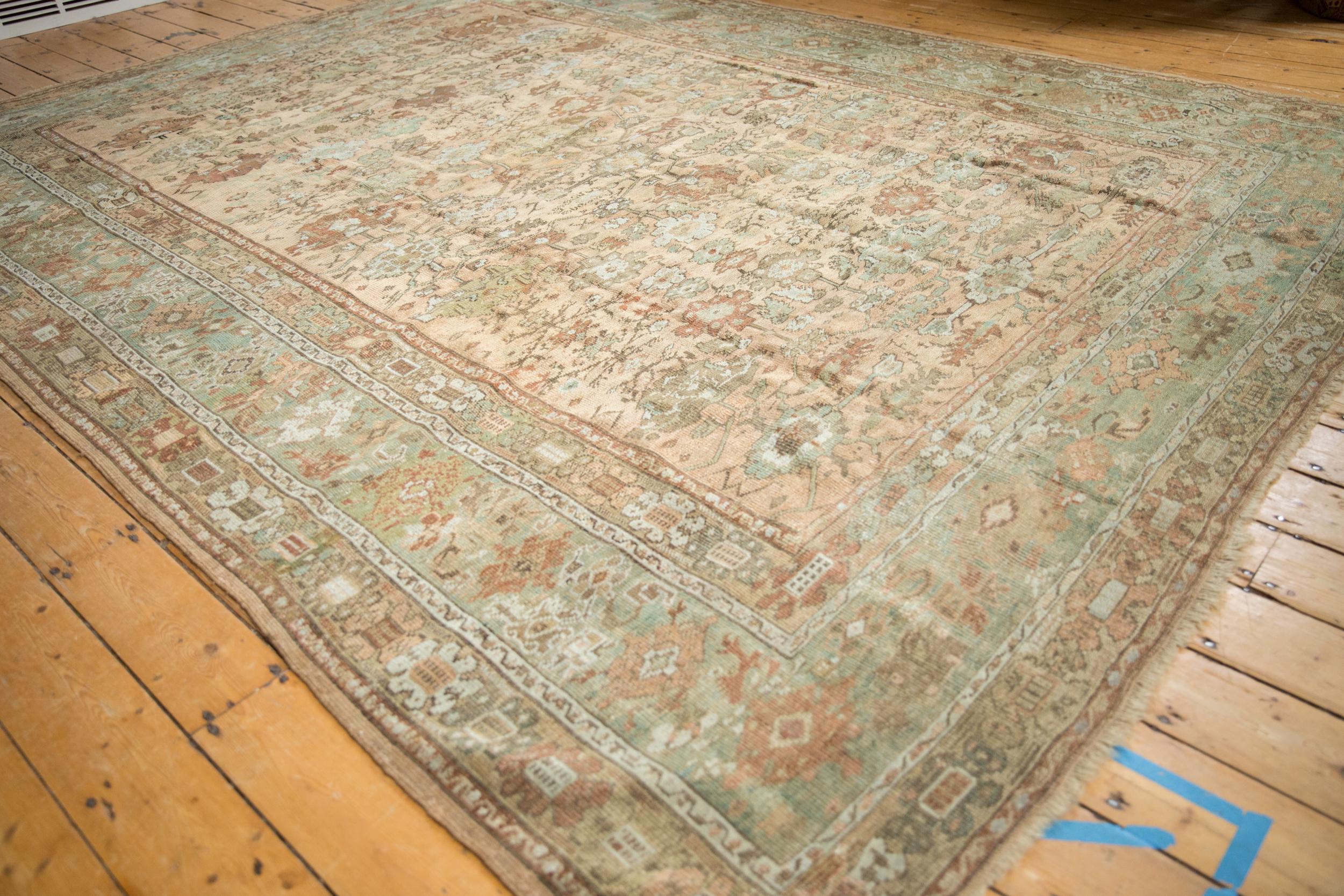 Turkish Vintage Distressed Ghiordes Carpet For Sale