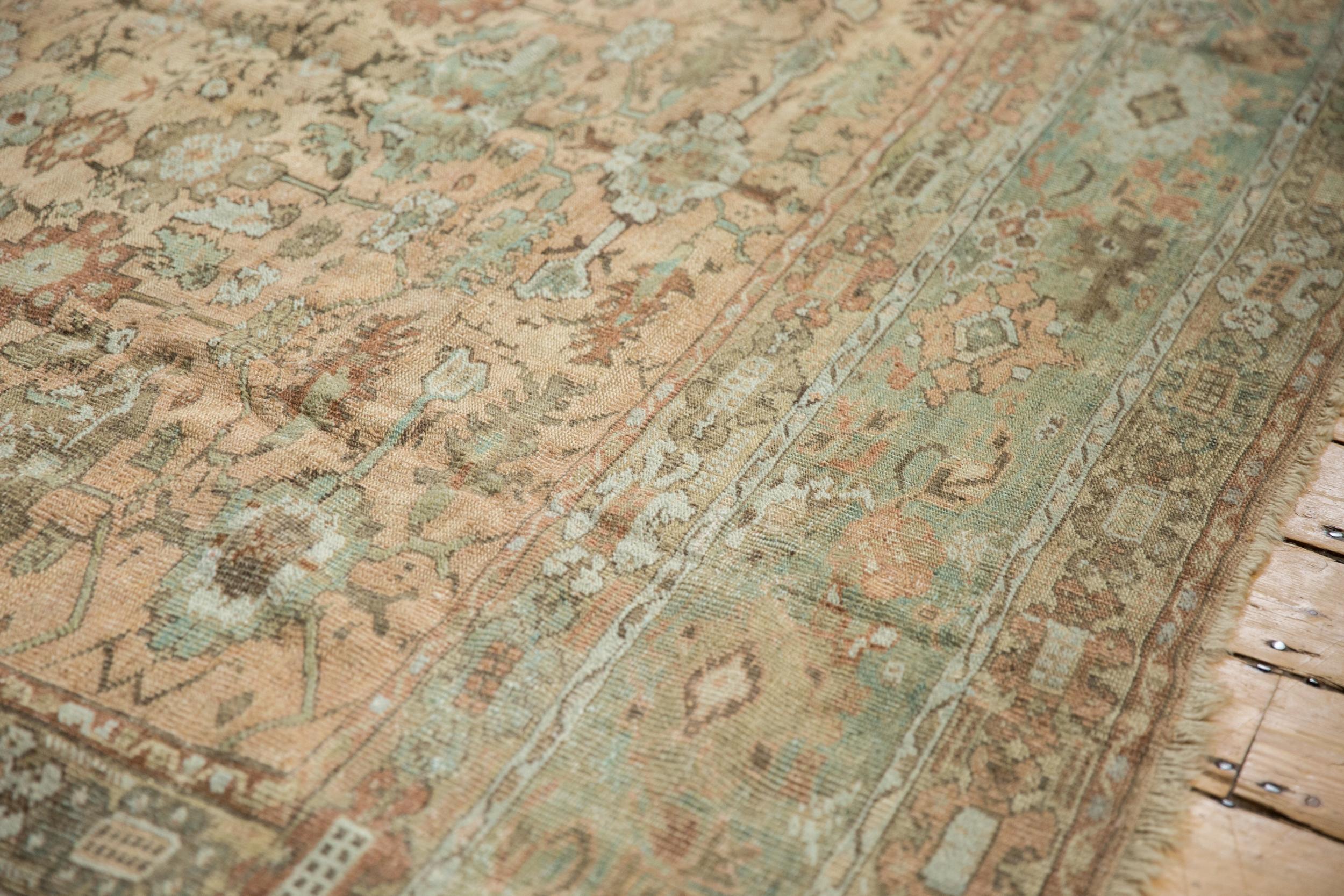Hand-Knotted Vintage Distressed Ghiordes Carpet For Sale