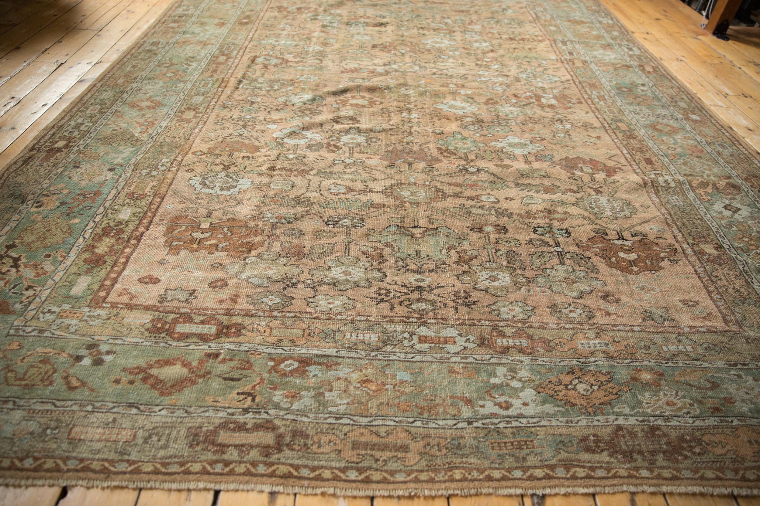 Vintage Distressed Ghiordes Carpet For Sale 1