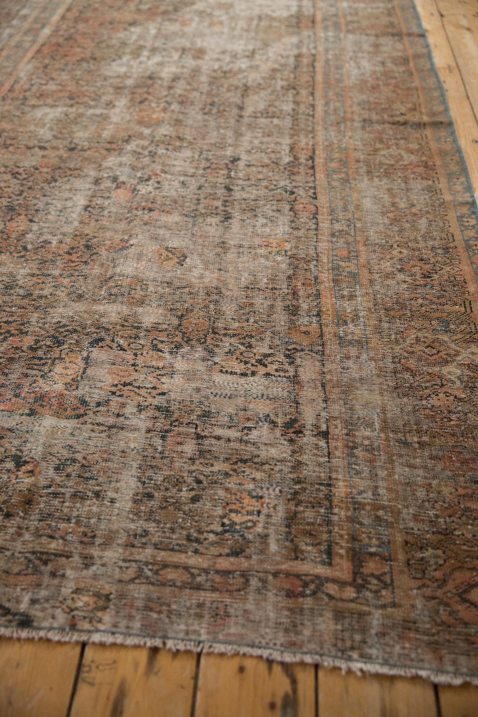 Vintage Distressed Hamadan Carpet In Fair Condition For Sale In Katonah, NY
