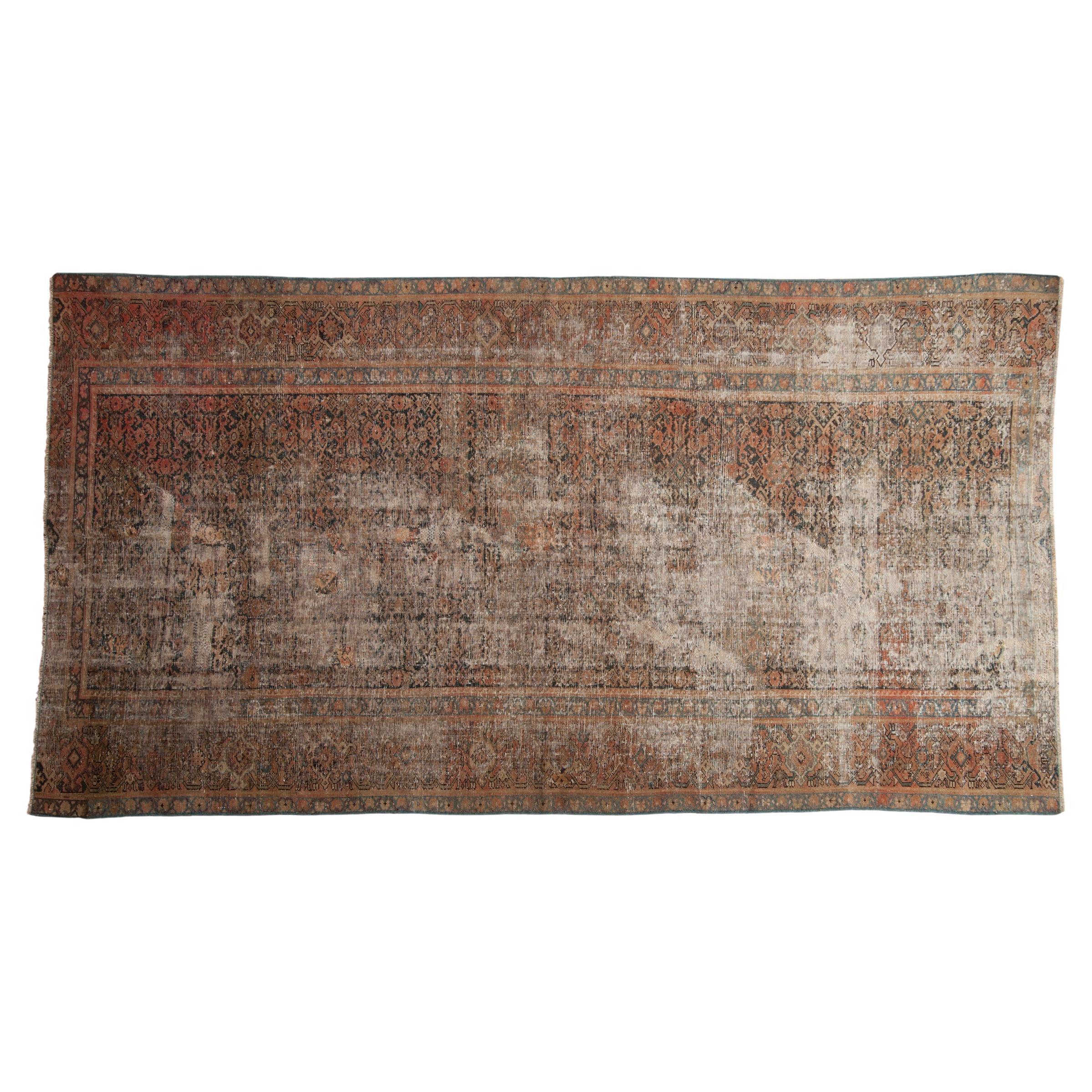 Vintage Distressed Hamadan Carpet For Sale