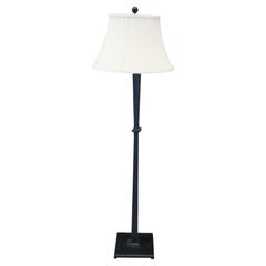 Retro Distressed Hammered Iron Black Modern Floor Lamp & Shade