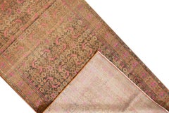 Vintage Distressed Hand Knotted Wool Runner Rug