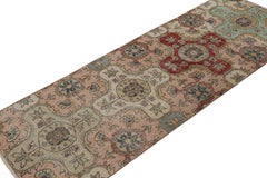 Vintage Distressed Isparta Runner Rug with Floral Medallions, from Rug & Kilim