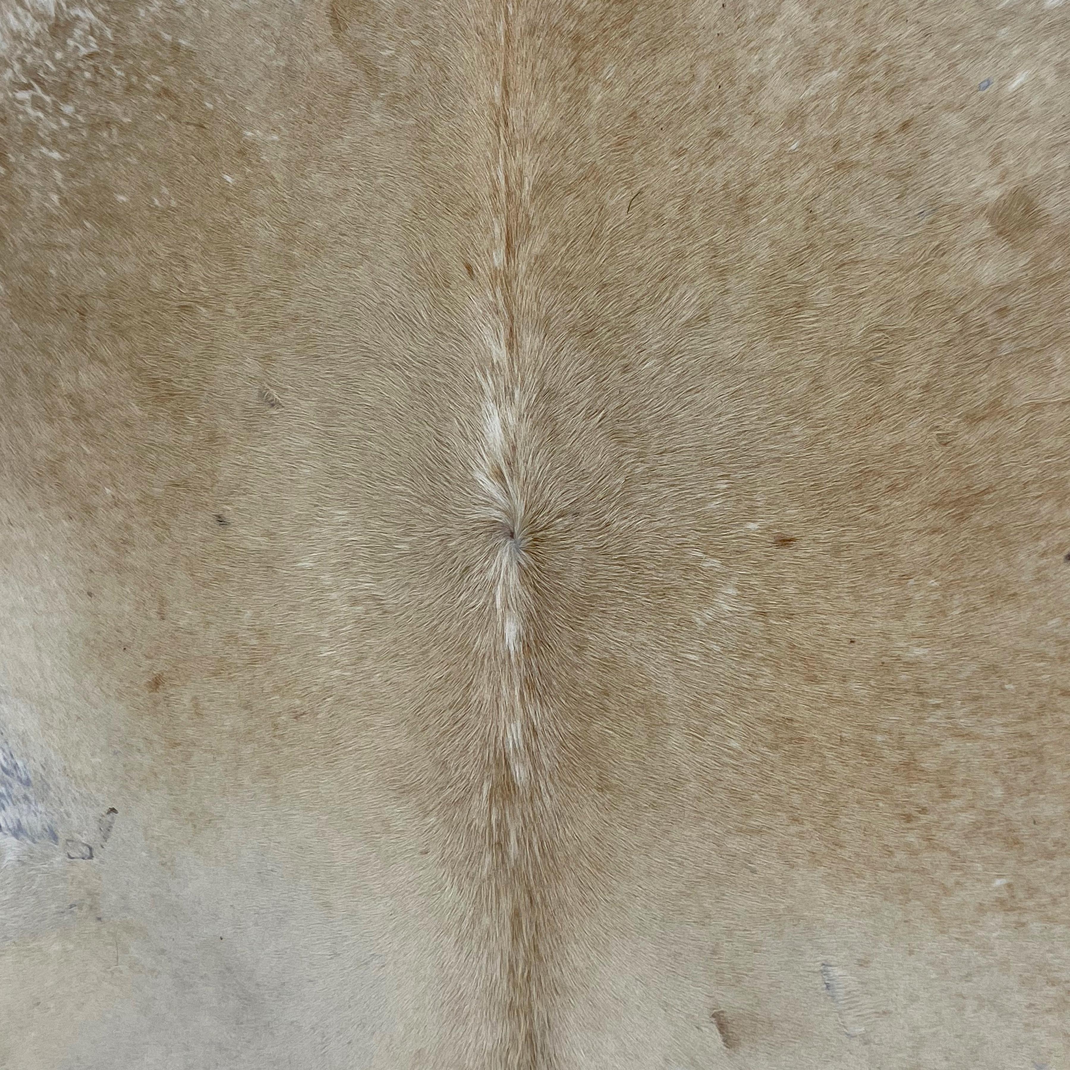 Tapis vintage en peau de vache ivoire vieillie en vente 3