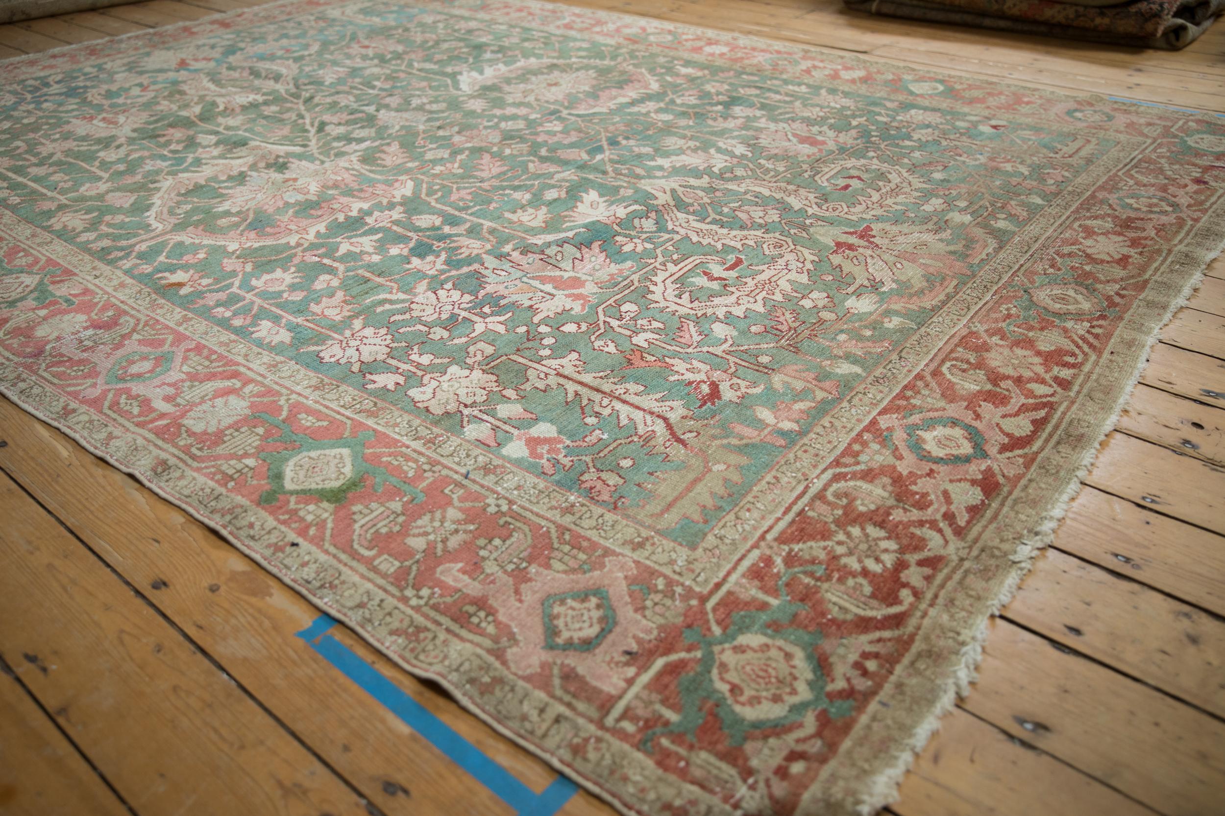 Asian Vintage Distressed Karaja Carpet For Sale