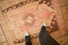 Tappeto quadrato Kars in stile vintage con effetto invecchiato