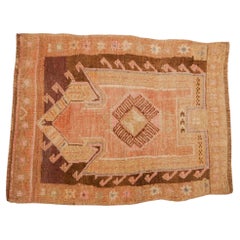 Tappeto quadrato Kars in stile vintage con effetto invecchiato
