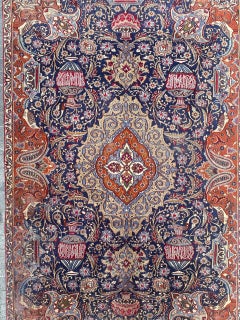 Vintage distressed Kashmar rug