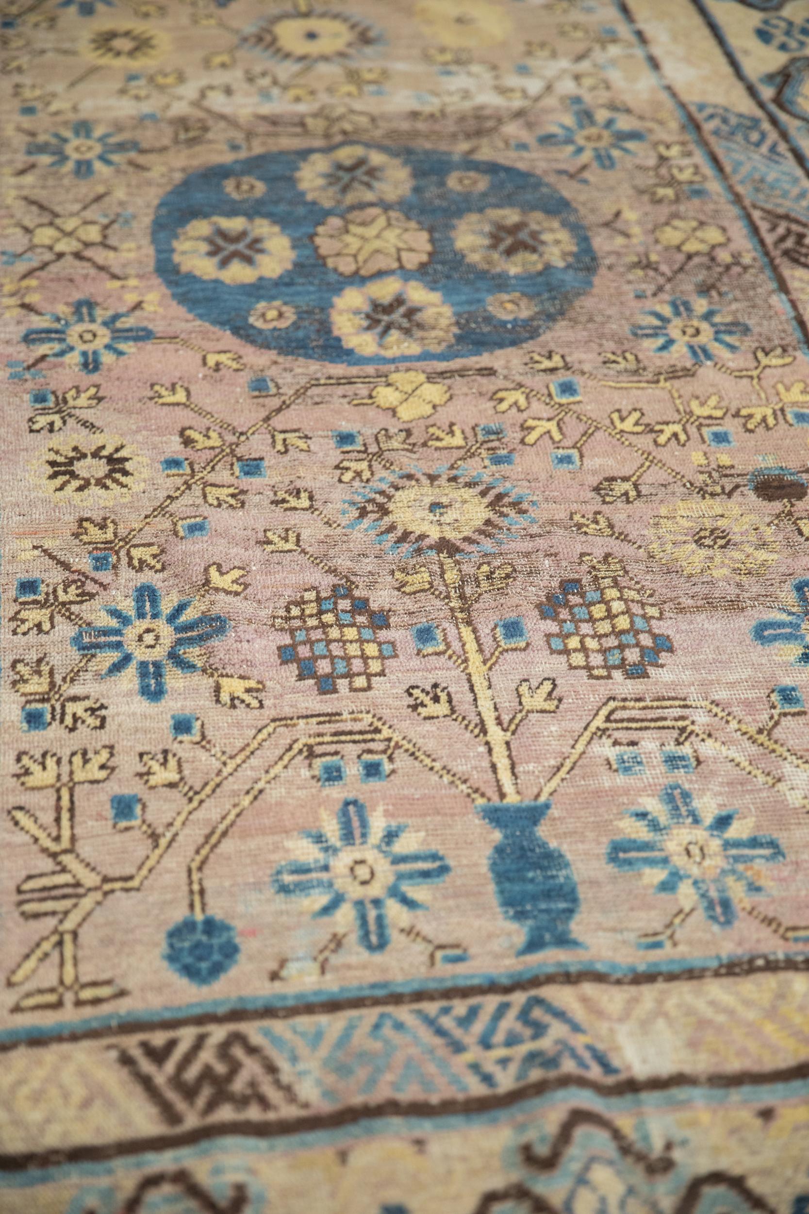 Vintage Distressed Khotan Rug Runner In Fair Condition In Katonah, NY