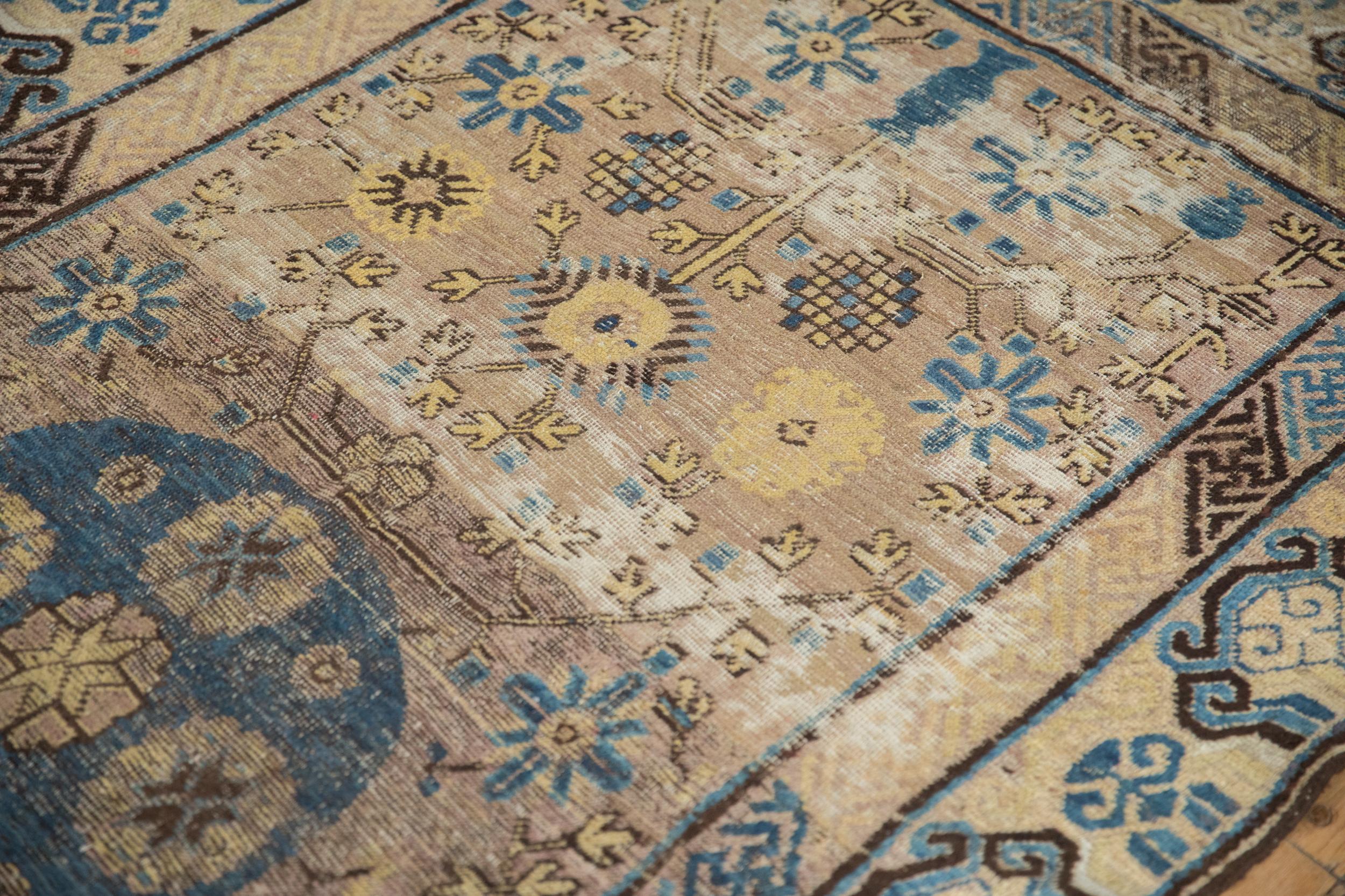 Wool Vintage Distressed Khotan Rug Runner